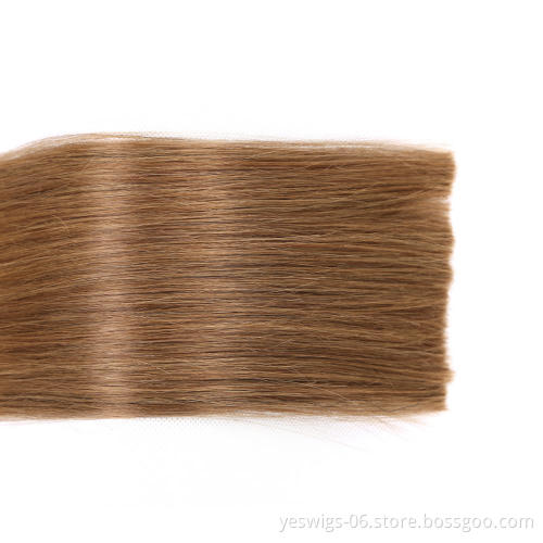 Double Drawn Burmese Virgin Tape Hair Vendors PayPal Accept, Human Hair Manufacturer 8# Pure Color Virgin Cuticle Aligned Weaves